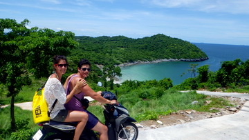 motor bike on the island